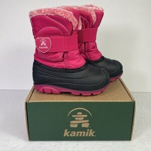 Kamik Snowbug F Kids Snow Boot Size 8 Toddler Pink Rose Waterproof Insulated New